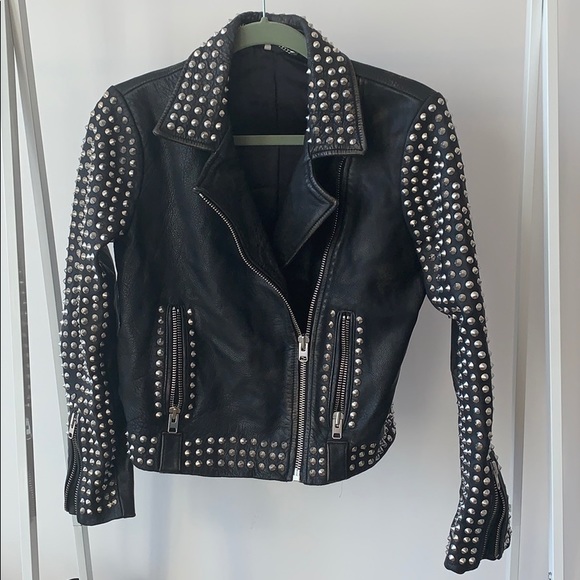 Topshop Jackets & Blazers - Topshop Leather jacket with studs